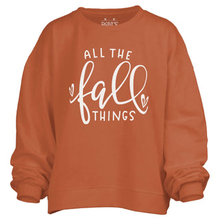All the Fall Things Graphic Fleece Top