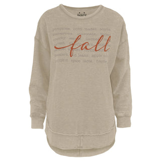 Fall Words Melange Poncho Fleece