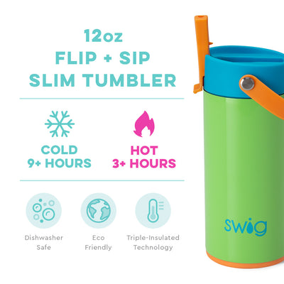 SWIG Lime Flip & Sip Slim Tumbler (12oz)