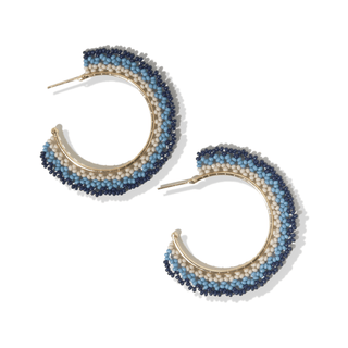 Eve Ombre Beaded Hoop Earrings