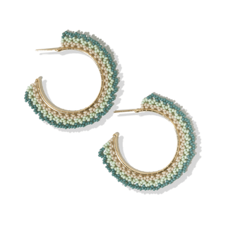 Eve Ombre Beaded Hoop Earrings