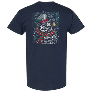 Snowman Corn Cobb Pipe Graphic T-Shirt