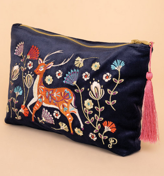 Velvet Embroidered Pouches