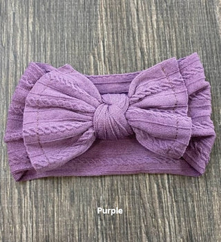 Soft Cable Knit Knot Bow Headbands