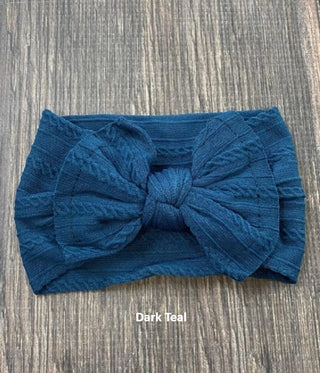 Soft Cable Knit Knot Bow Headbands