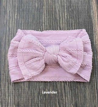 Soft Cable Knit Knot Bow Headbands