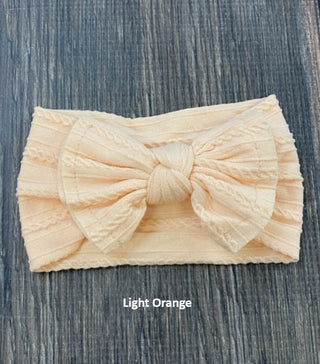 Soft Cable Knit Knot Bow Headbands