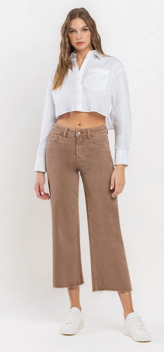 Lovervet HR Hazy Days Crop Wide Leg Jeans