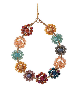 Garden Party Teardrop Hoop Earrings