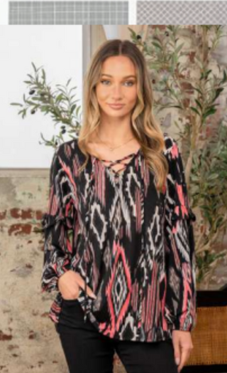 FINAL SALE: The Amber V Neck Cross Top