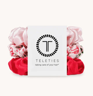 Teleties Blushmas Silk Scrunchies - Holiday