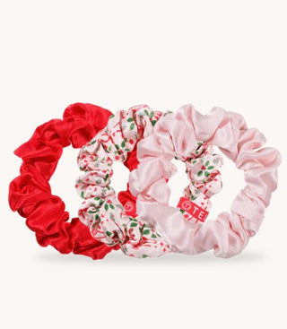 Teleties Blushmas Silk Scrunchies - Holiday