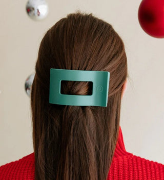 TELETIES Flat Square Hair Clip- Holiday