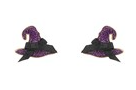 Add a little spooky sparkle to your seasonal style with the Midnight Witch Hat Stud Earrings. Featuring a glittery purple witch hat accented with a crescent moon and star details, these festive studs are perfect for Halloween celebrations, pumpkin patch outings, and all your favorite fall festivities.

Glitter witch hat design
Moon and star accent details
Lightweight stud style
Post back closure
Perfect for Halloween and fall wear

A charming touch of spooky season magic for any jewelry collection.