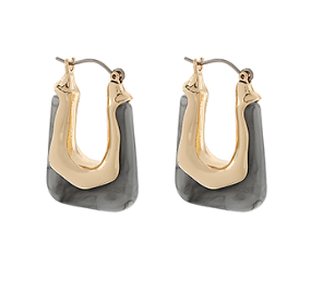 Marbled Luxe Hoop Earrings