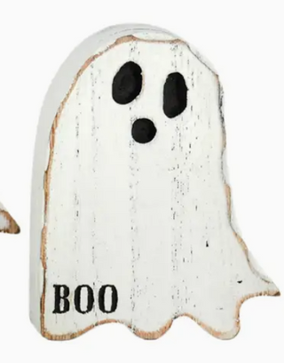 Spooky & Boo Wooden Ghost Décor