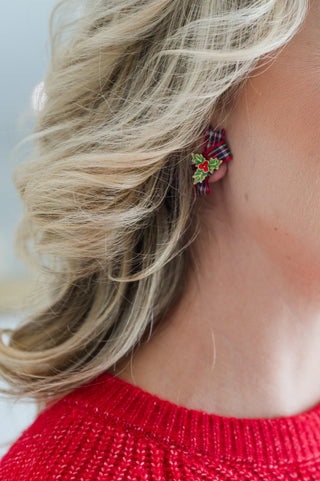 Holly And Jolly Bow Earring