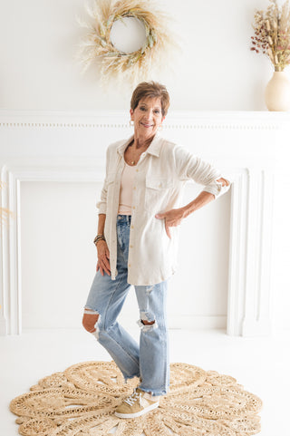 The Cassian Plaid Button Down Shacket