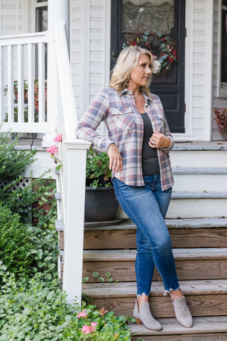 The Cassian Plaid Button Down Shacket