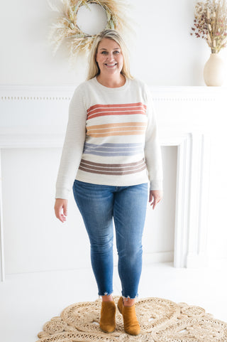 Your Day Off Striped Sweater