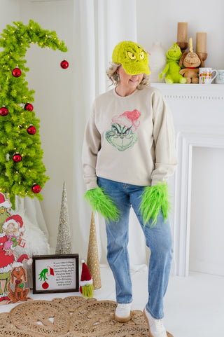 FINAL SALE: A Grinchy Holiday Mugshot Sweatshirt