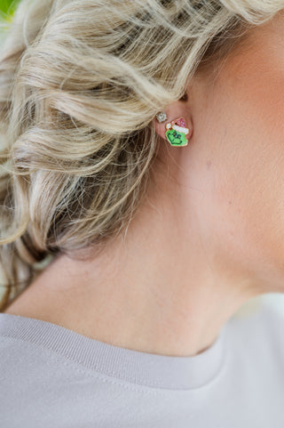 The Face Of Grinchmas Stud Earring