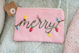 Holiday Sequin Zipper Pouches
