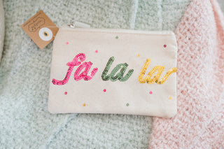 Holiday Sequin Zipper Pouches