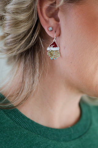 Stained Glass Mean One Grinch Earring