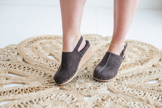 Make Em Blush Suede Clogs