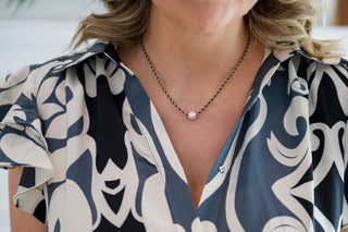 Braided Pearl Pendant Necklace