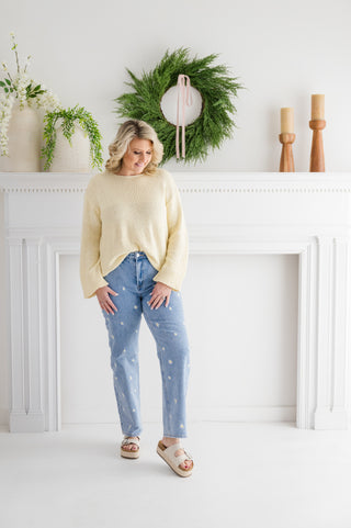 MICA HR Flower Power Embroidered Jeans