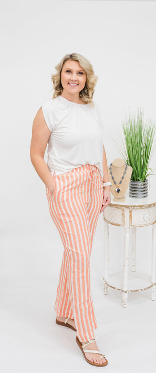 Striped Stroll Wide Leg Pants
