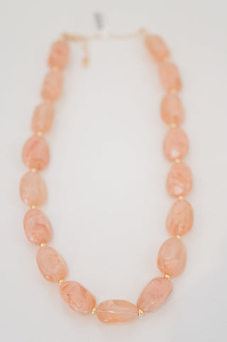 Pastel Oval Bead Necklace