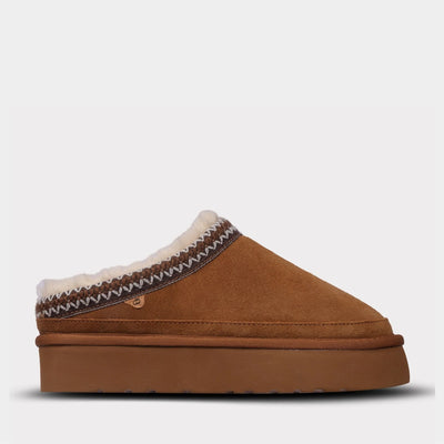 Jane Platform Slip On - Chestnut