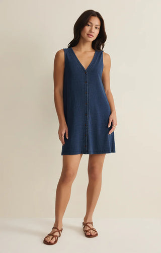 Z SUPPLY Solace Jersey Denim Mini Dress