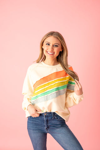 A Little Bit Colorful Sweatshirt - Bray and Em Boutique