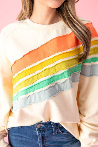 A Little Bit Colorful Sweatshirt - Bray and Em Boutique