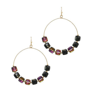 A Little Reckless Bead Hoop Earring - Bray and Em Boutique