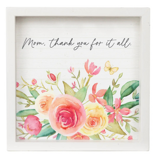 Butterfly Wishes Framed Sign - Mom