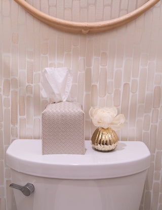 Sweet Grace Plaid Flower Diffuser | Metallic Vessel