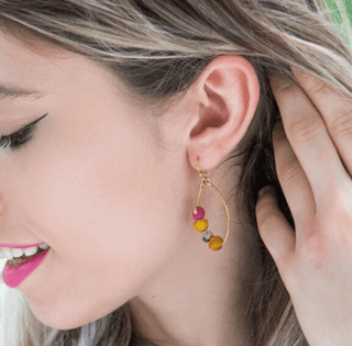 Aasha Asymmetrical Beads Earrings - Bray and Em Boutique