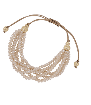 Adjustable Glass Beads Bracelet - Bray and Em Boutique