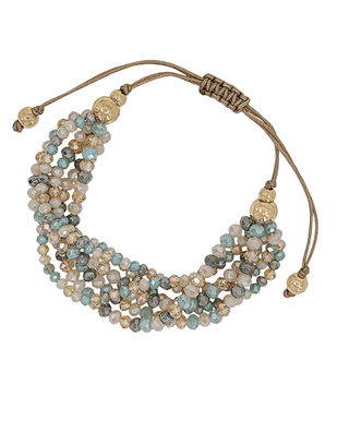 Adjustable Glass Beads Bracelet - Bray and Em Boutique