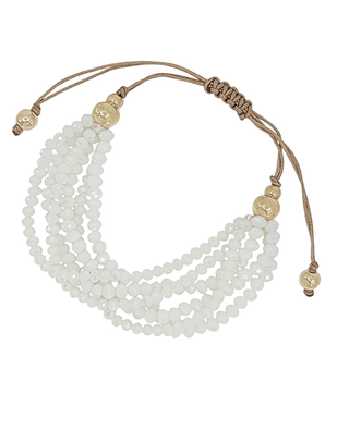 Adjustable Glass Beads Bracelet - Bray and Em Boutique