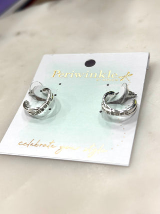 Afterglow Pavé Huggie Earrings - Bray and Em Boutique