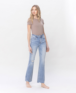 Vervet Favorite Go-To HW Distressed Hem Jeans