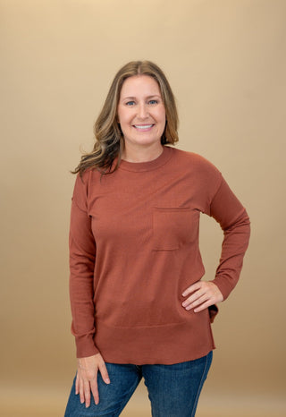 Ain't No Sunshine Pocket Sweater - Bray and Em Boutique