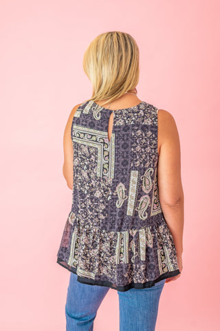 All About It Mosaic Detail Tank Top - Bray and Em Boutique