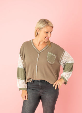 All Around The Way Thermal Lace Top - Bray and Em Boutique